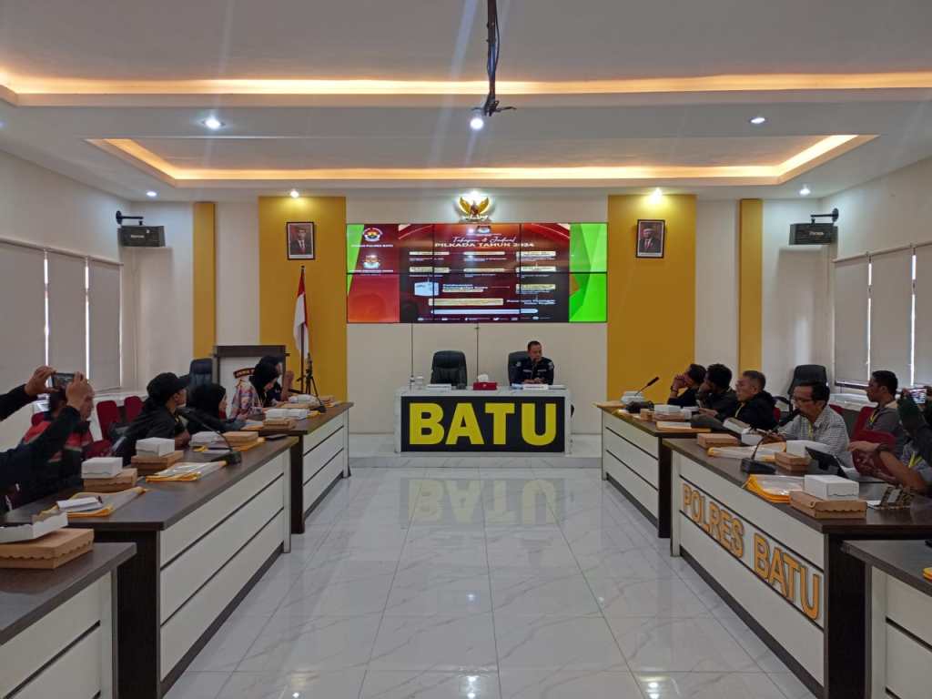 Polres Batu Gelar Sosialisasi Pelaksanaan dan Pentahapan Pilkada Kota Batu Tahun&nbsp;2024