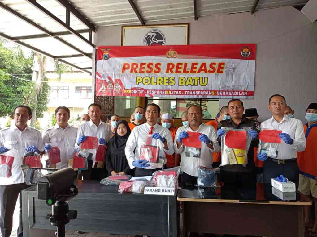 Gelar Press Release, Satresnarkoba Polres Batu Berhasil Ungkap Kasus Peredaran&nbsp;Narkoba